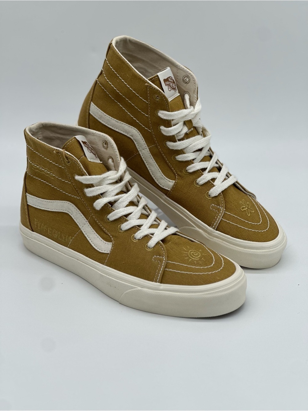 Vans Sk8-Hi Tan Canvas High-Top Sneakers